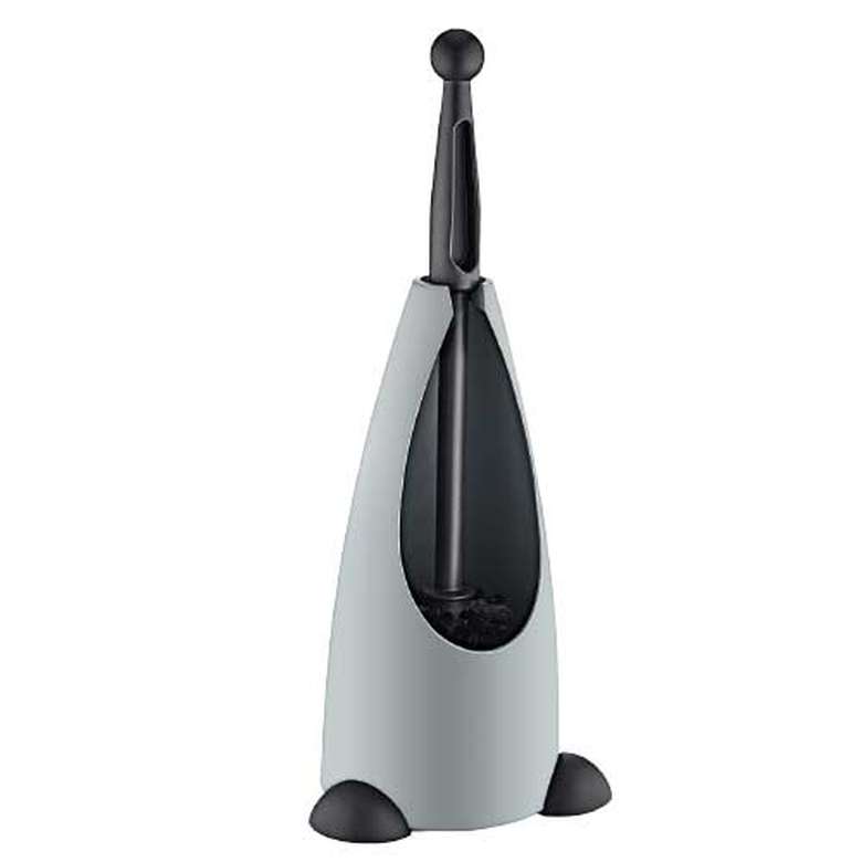 Penguin Toilet Brush Gray