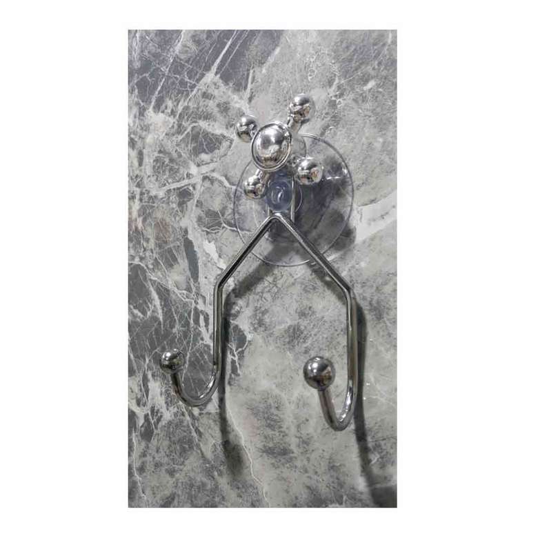 Suction Cup Double Hanger Bathroom Accessory