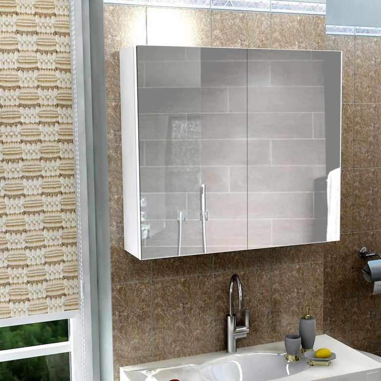 Tiamob Bathroom Cabinet With Mirror