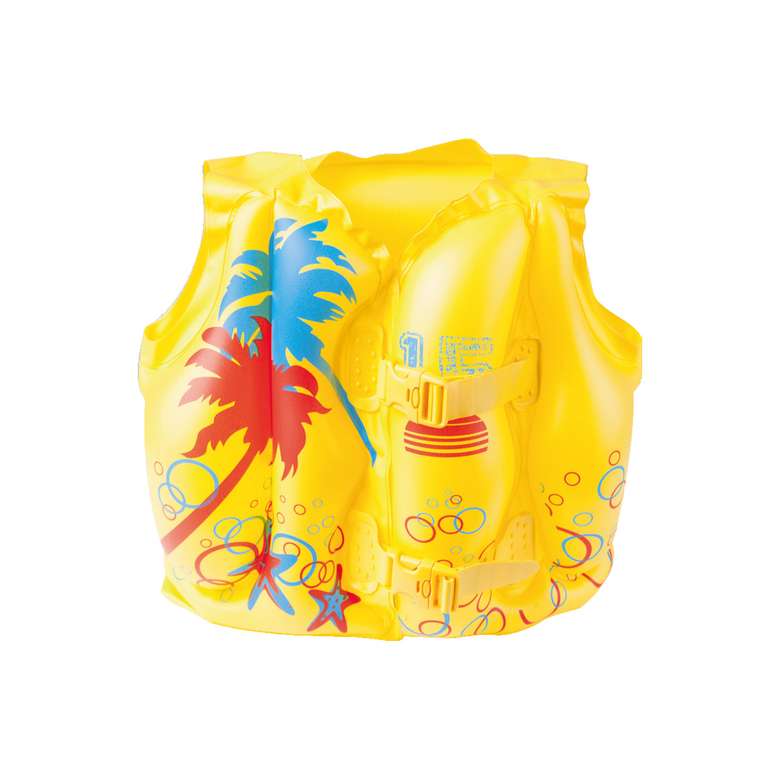 Bestway Tropical Pattern Life Jacket Yellow