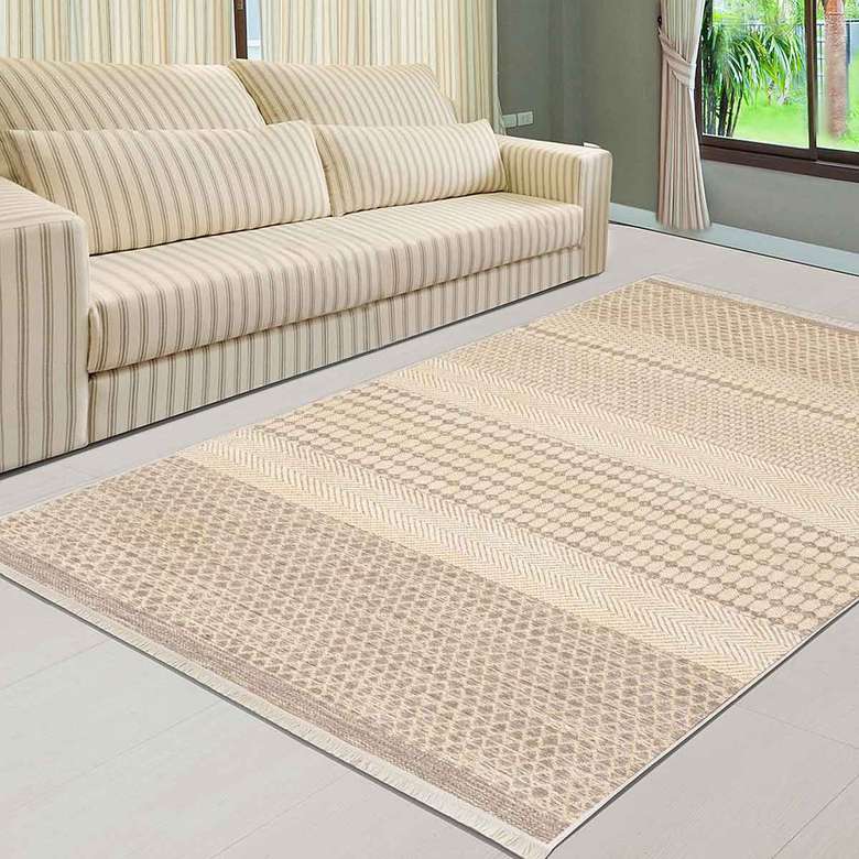 Digital Printed Carpet 3M2 Brown Cream