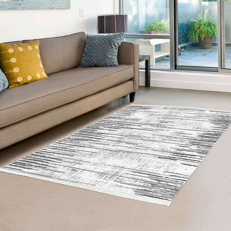 Digital Printed Carpet 4M2 Light Gray