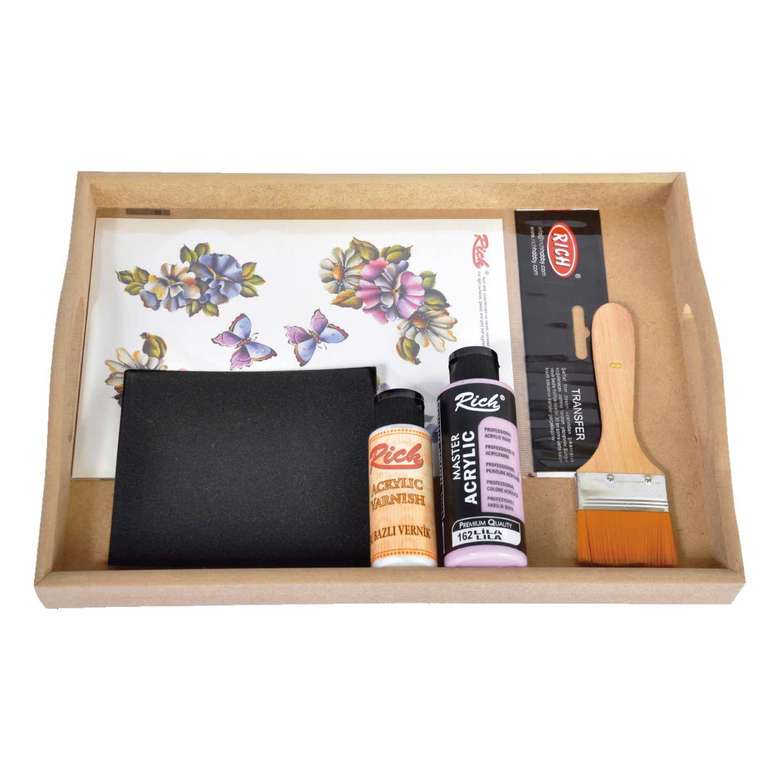 Wooden Tray Painting Kit