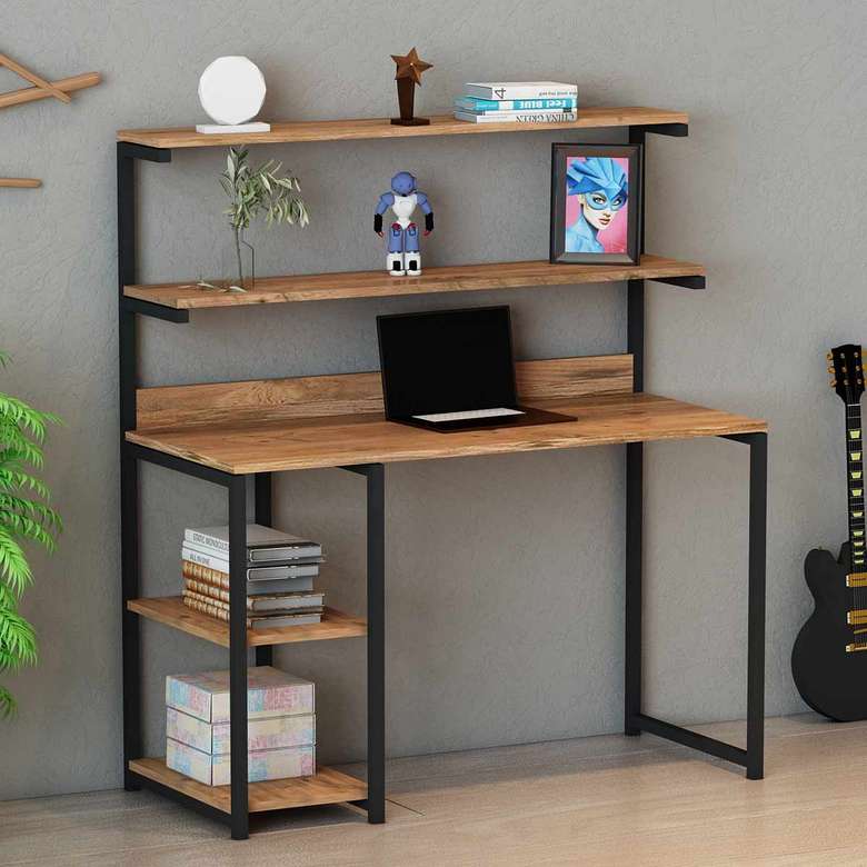 Tiamob Dynamo Metal Work Table with Shelves