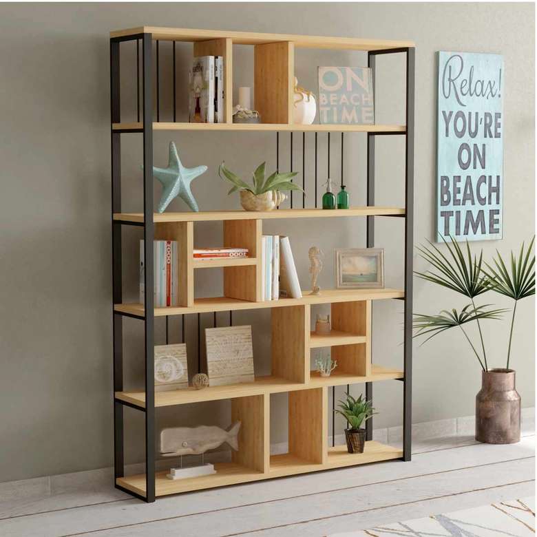 Tiamob Leyton Decorative Metal Bookcase