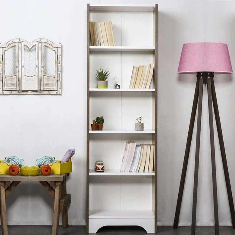 Tiamob Zero Bookcase - Walnut White