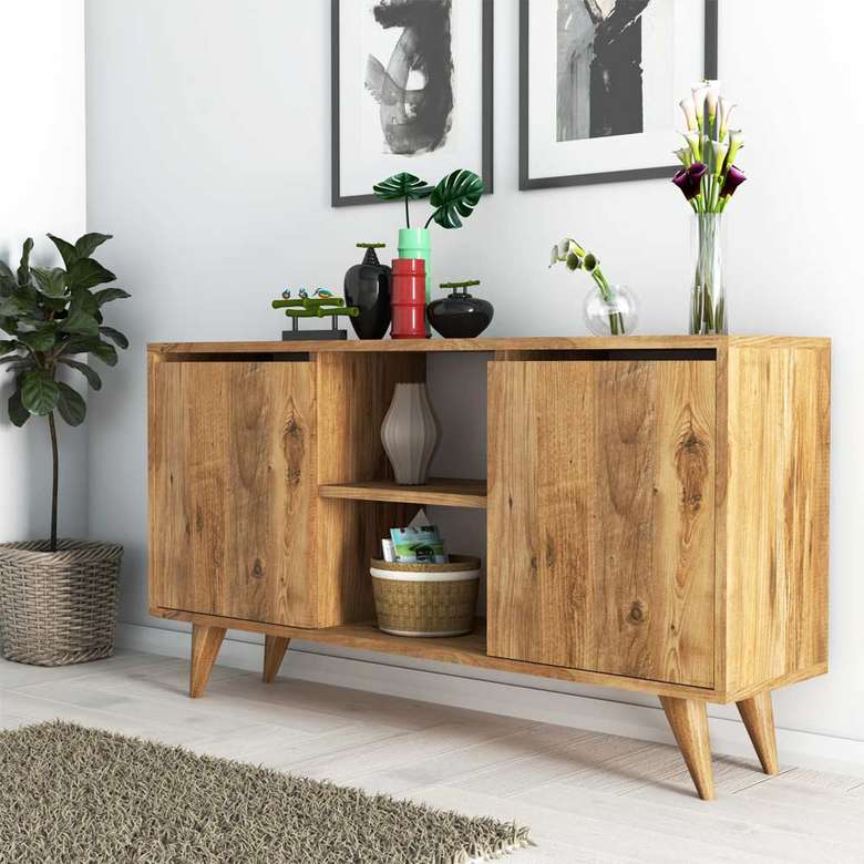 Tiamob Olven Console with 2 Doors and Shelves