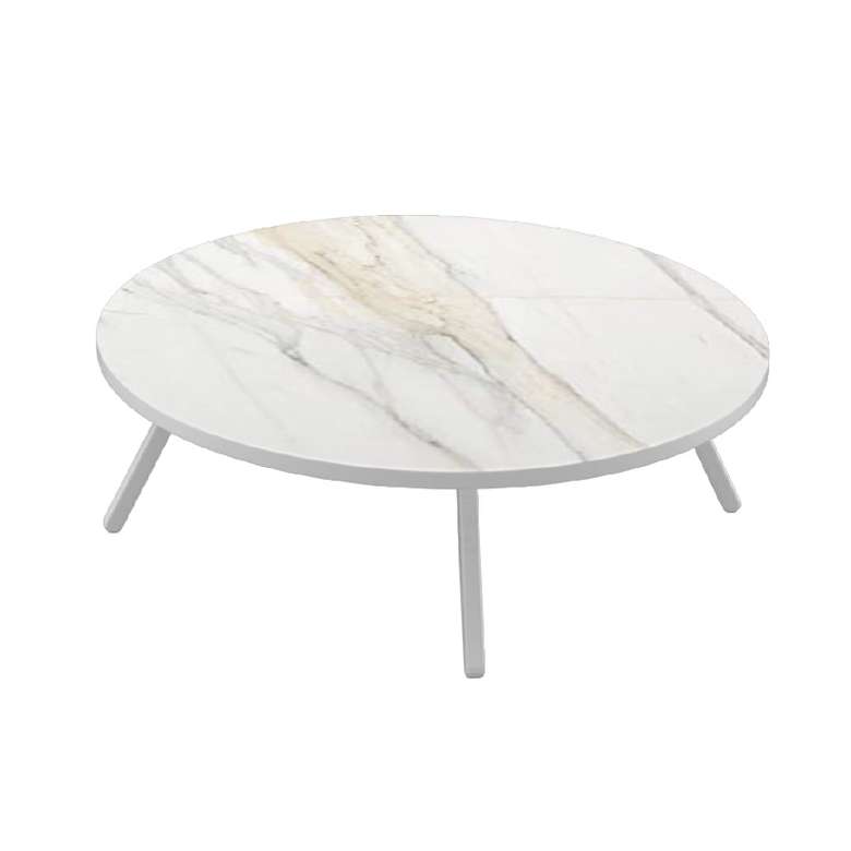 Marble Patterned Floor Table 70 Cm