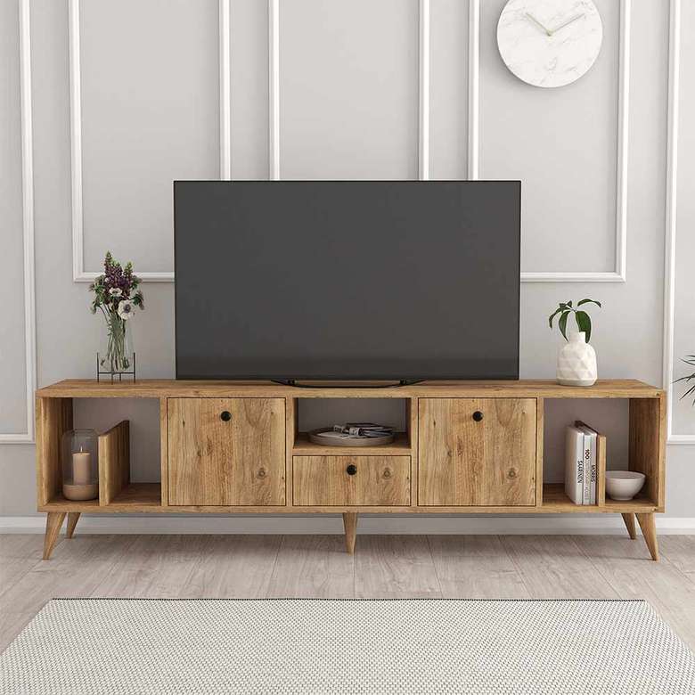 Tiamob Fione Tv Stand with Cover and Shelf