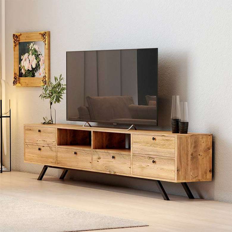 Tiamob Hazer 6 Doors 2 Section Tv Stand