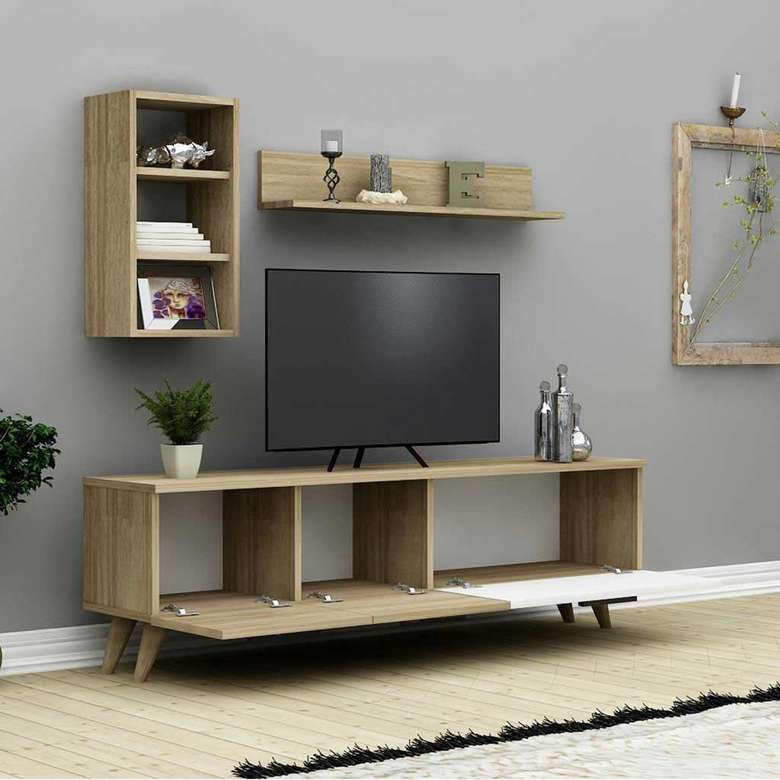 Tiamob Roma Tv Unit Sapphire Oak White