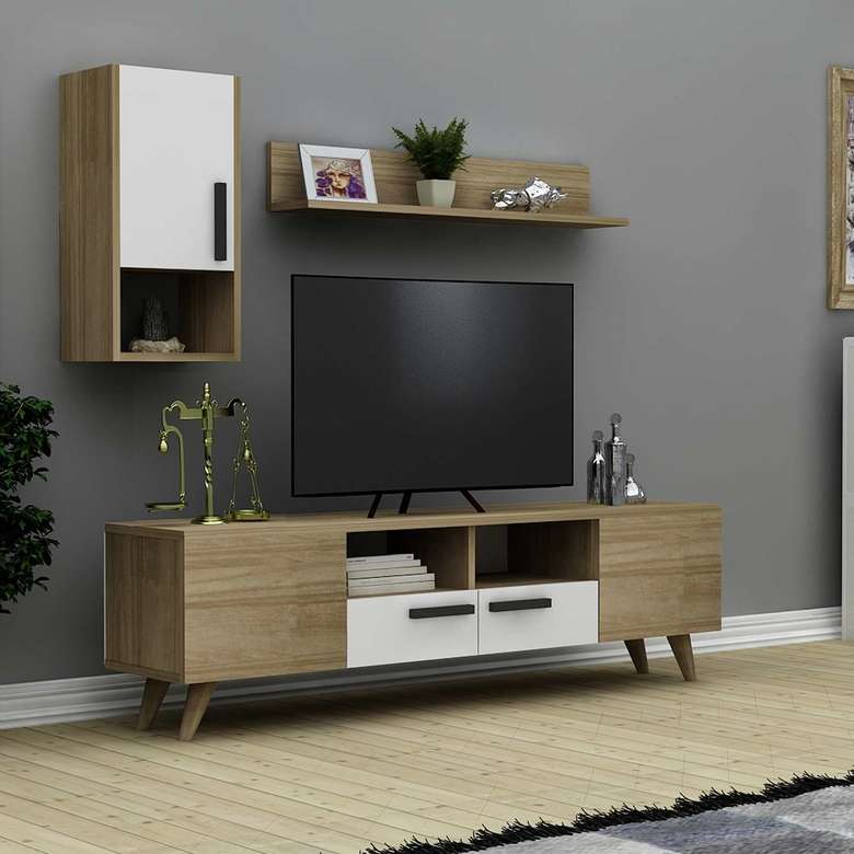 Tiamob Venice TV Unit - Oak White