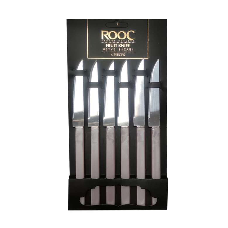 Rooc NYT06 Luxury Fruit Knife 6 Pcs White