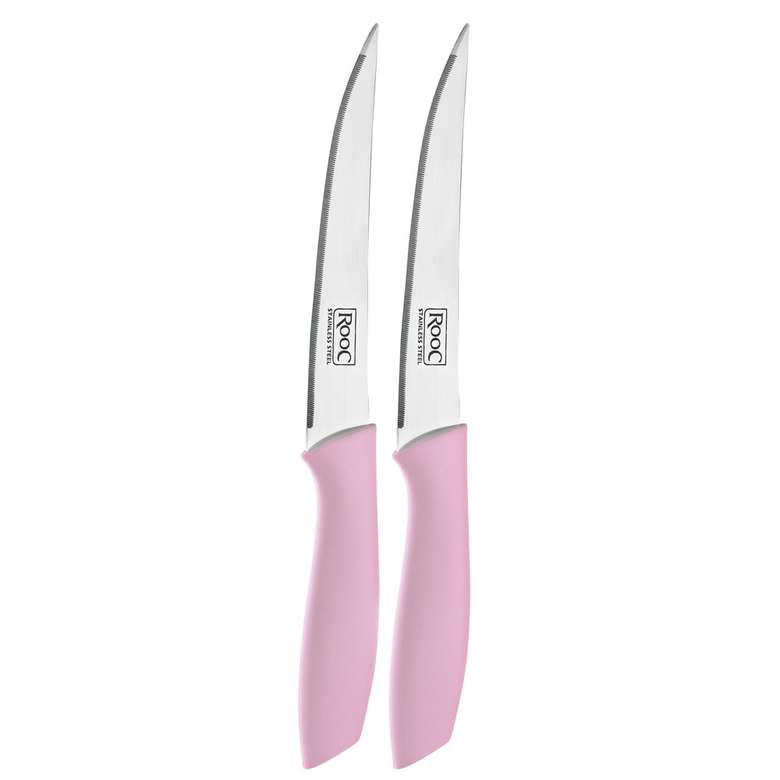 Rooc Colored Knife Set of 2 Pink