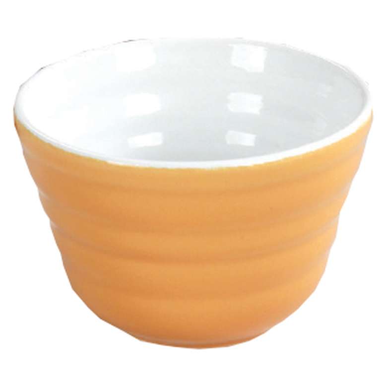 Keramika Double Color Snack Bowl Gray Yellow