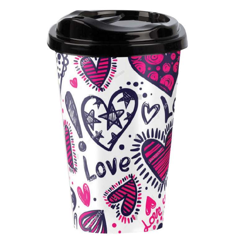 Hobby Life Coffee Cup 500 ml Pink White