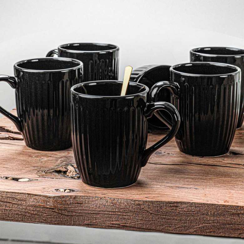 Keramika Line Black Cloud Mug 9cm 6pcs