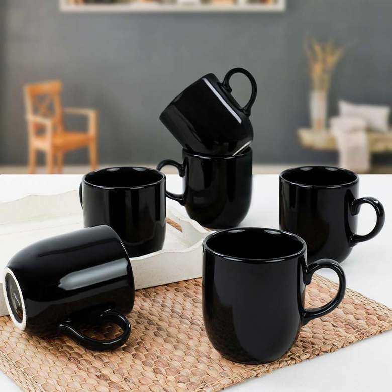 Keramika Black Equinox Mug 10 Cm 6 Pcs