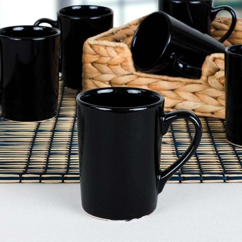 Keramika Black Zen Mug 8 Cm 6 Pcs