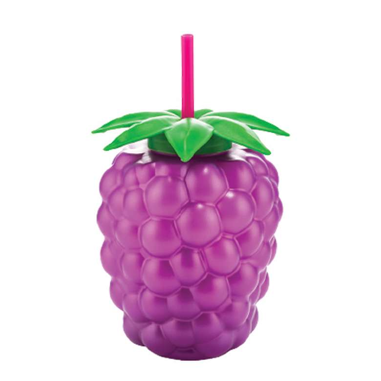 Fruit Straw Glass Purple