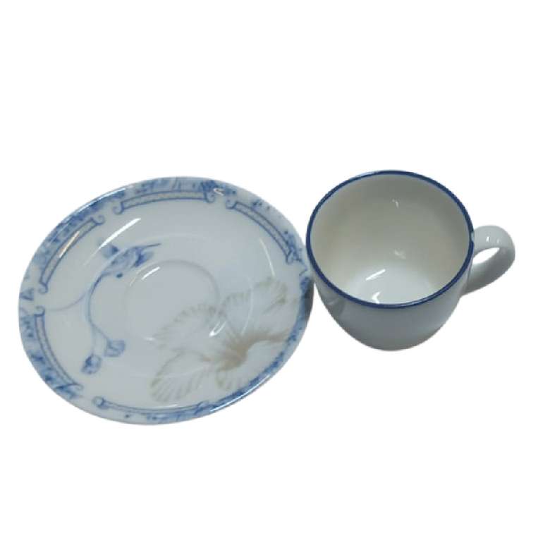 Tulu Porcelain Cup Set Patterned Set of 2 Blue