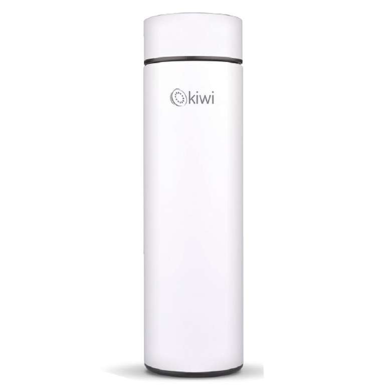 Kiwi Thermos White With Digital Display