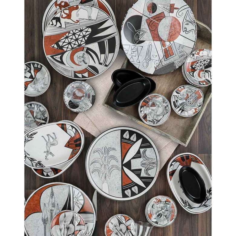 Keramika Anatolian Civilizations Breakfast Set 31 Pieces for 6 Persons