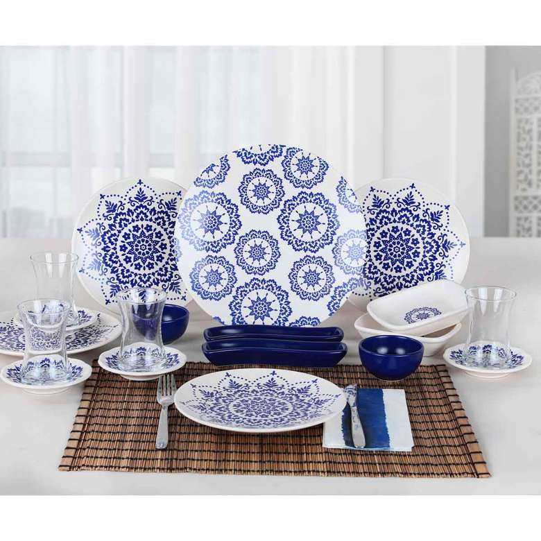 Keramika Lace Patterned Breakfast Set 19 Pcs