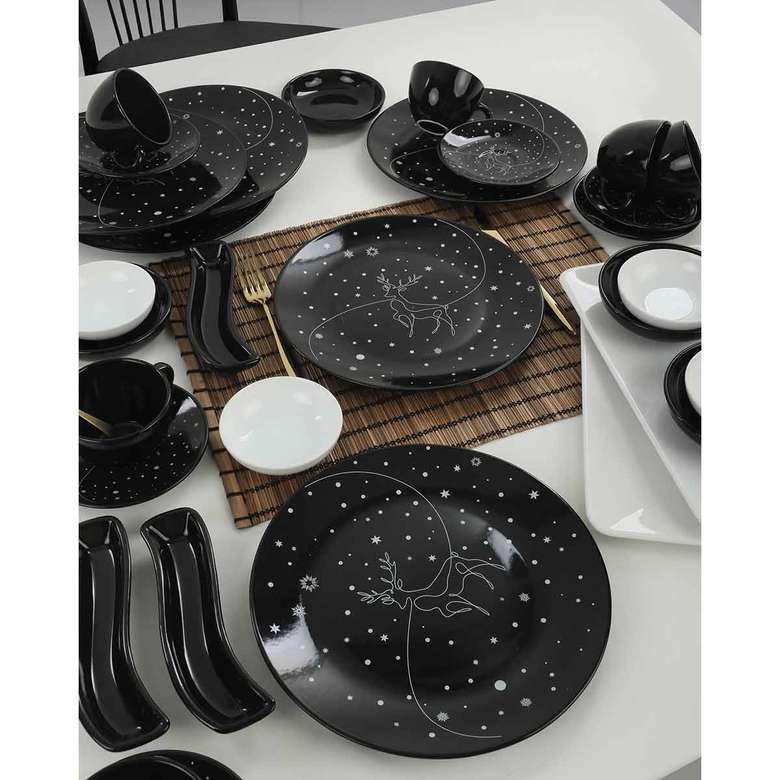 Keramika Deer Star Breakfast Set 31 Pieces for 6 Persons