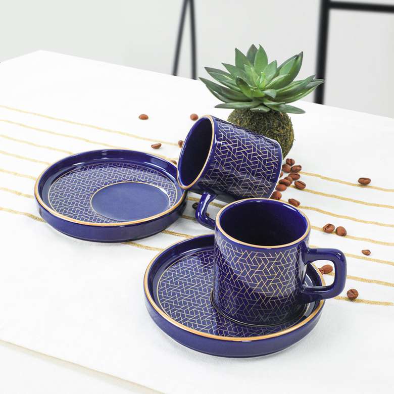 Keramika Dora Moonlight Coffee Set 4 Pieces for 2 Persons