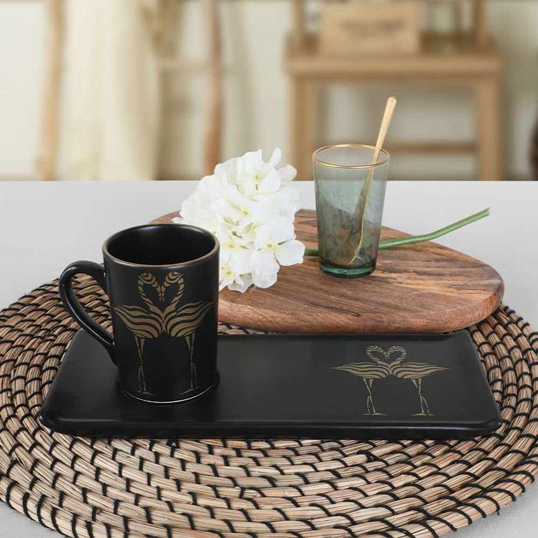 Keramika Flamingo Gold Coffee Presentation Set 2 Pcs.