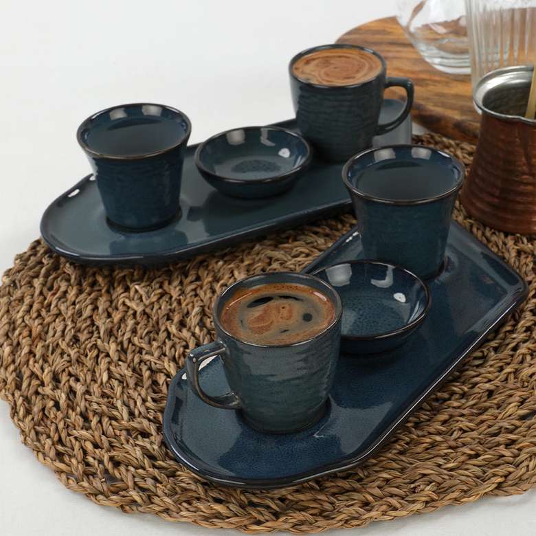 Keramika Lapis Coffee Presentation Set 8 Pieces for 2 Persons