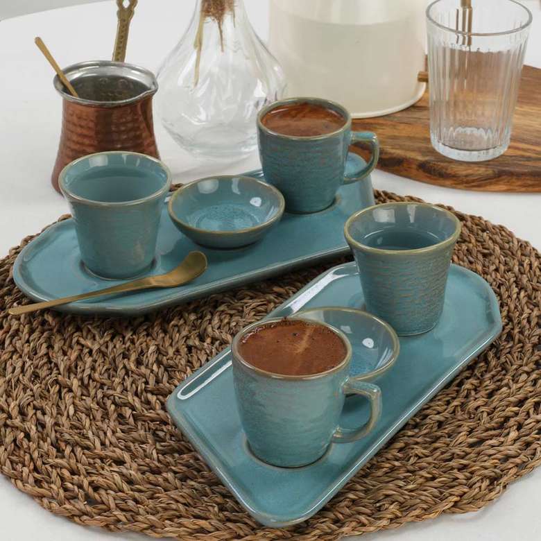 Keramika Ocean Coffee Presentation Set 8 Pieces for 2 Persons