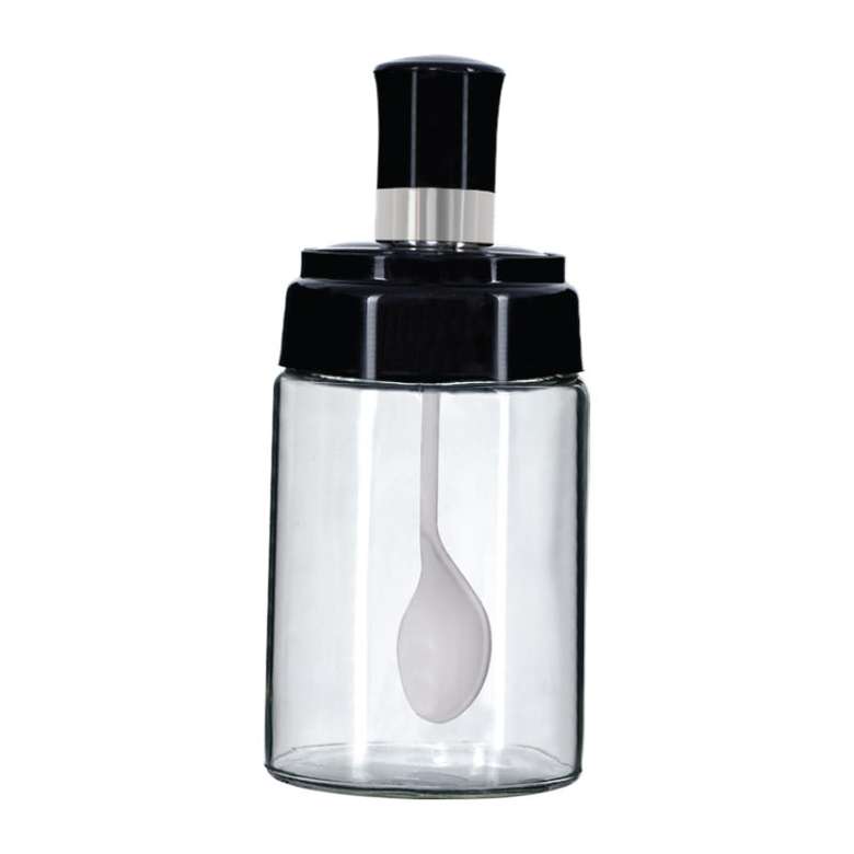 Glass Spice Holder with Spoon Quantity