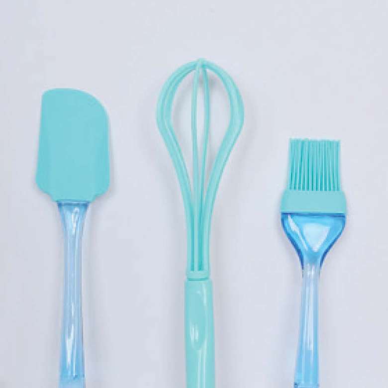 Kitchen Set 3 Pcs Silicone Blue