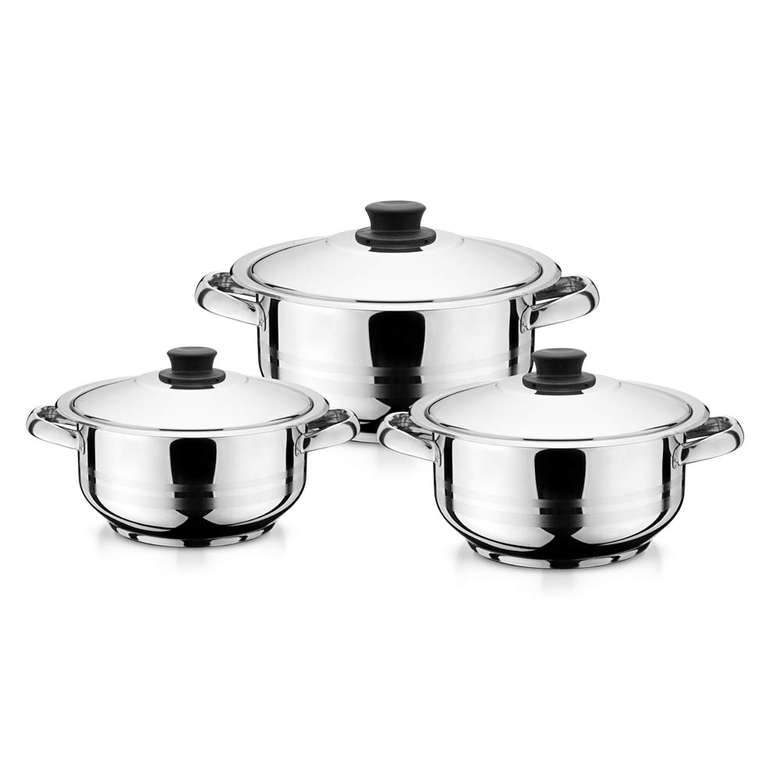 Arian Karizma Cookware Set 6 Pieces 18-20-22 Cm