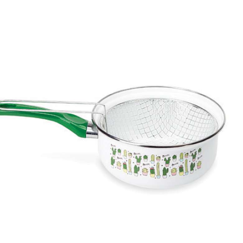 Enamel Frying Pot Green