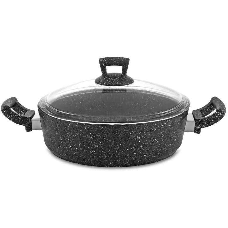 Hascevher Ezme Granite Karnıyarık Cookware 26 Cm Black