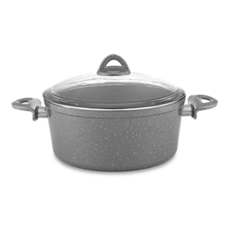 Hascevher Ezme Granite Pot Gray 24 Cm