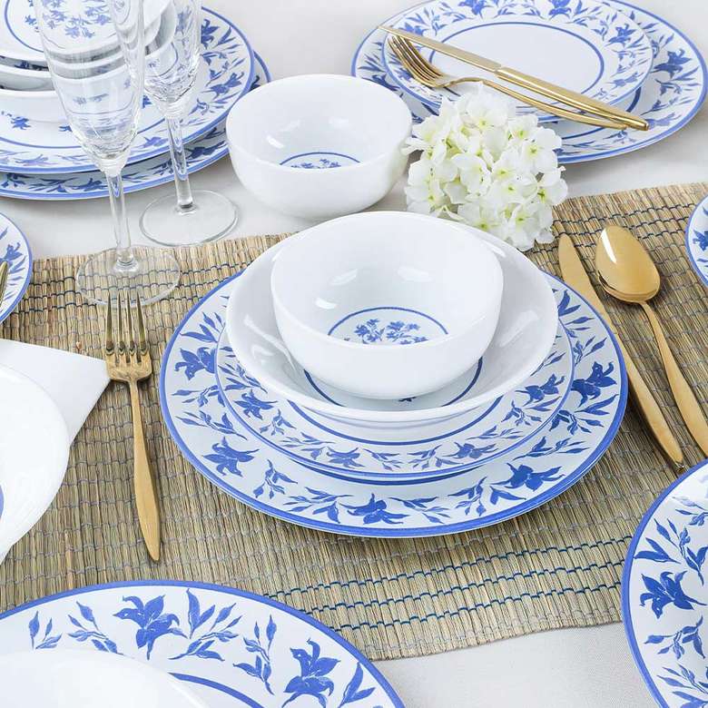 Keramika Blue Dream Dinnerware 24 Pieces for 6 Persons