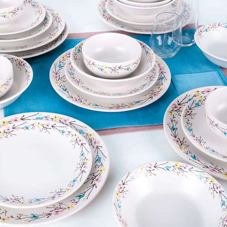 Keramika Spring Flowers Dinnerware 24 Pieces for 6 Persons