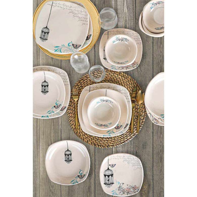 Keramika Retro Dinner Set 24 pieces for 6 people