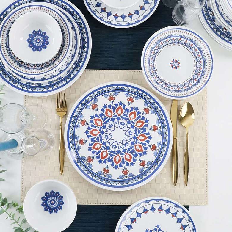 Keramika Tile Dinnerware 24 Pieces for 6 Persons