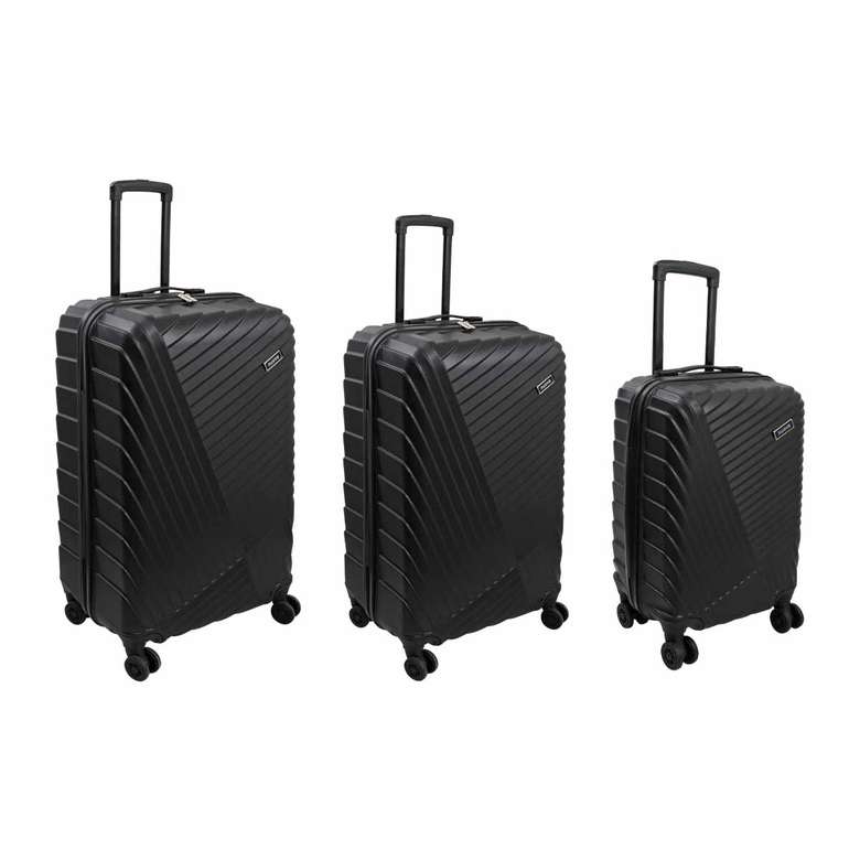 Nuovo Abs Suitcase Set of 3 Black