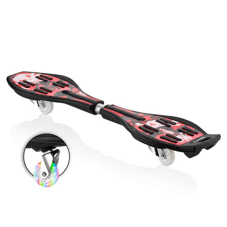 Waveboard Skateboard - Red-Matt Black