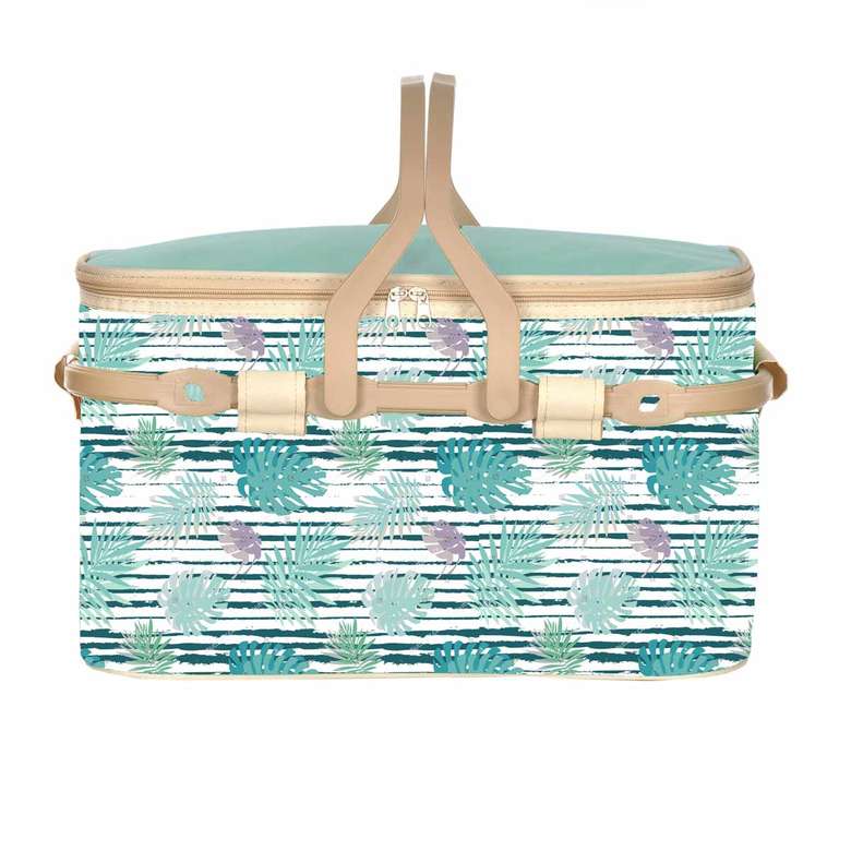 Insulated Picnic Basket Turquoise