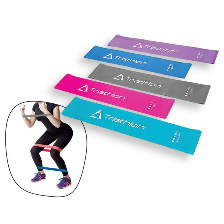 Pilates & Yoga Exercise Band 5 Pack