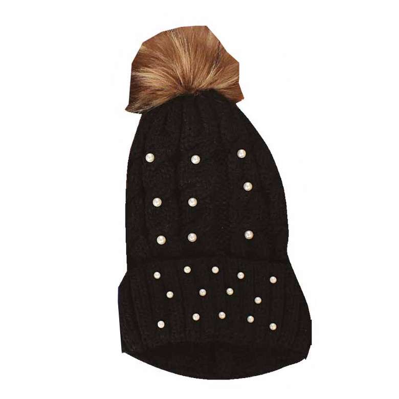 Pearly Acrylic Women's Beret Black