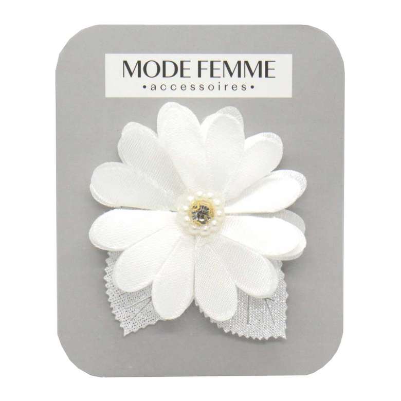 Floral Fabric Buckle White