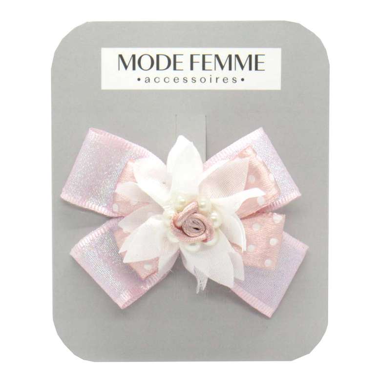 Floral Fabric Buckle White Gray